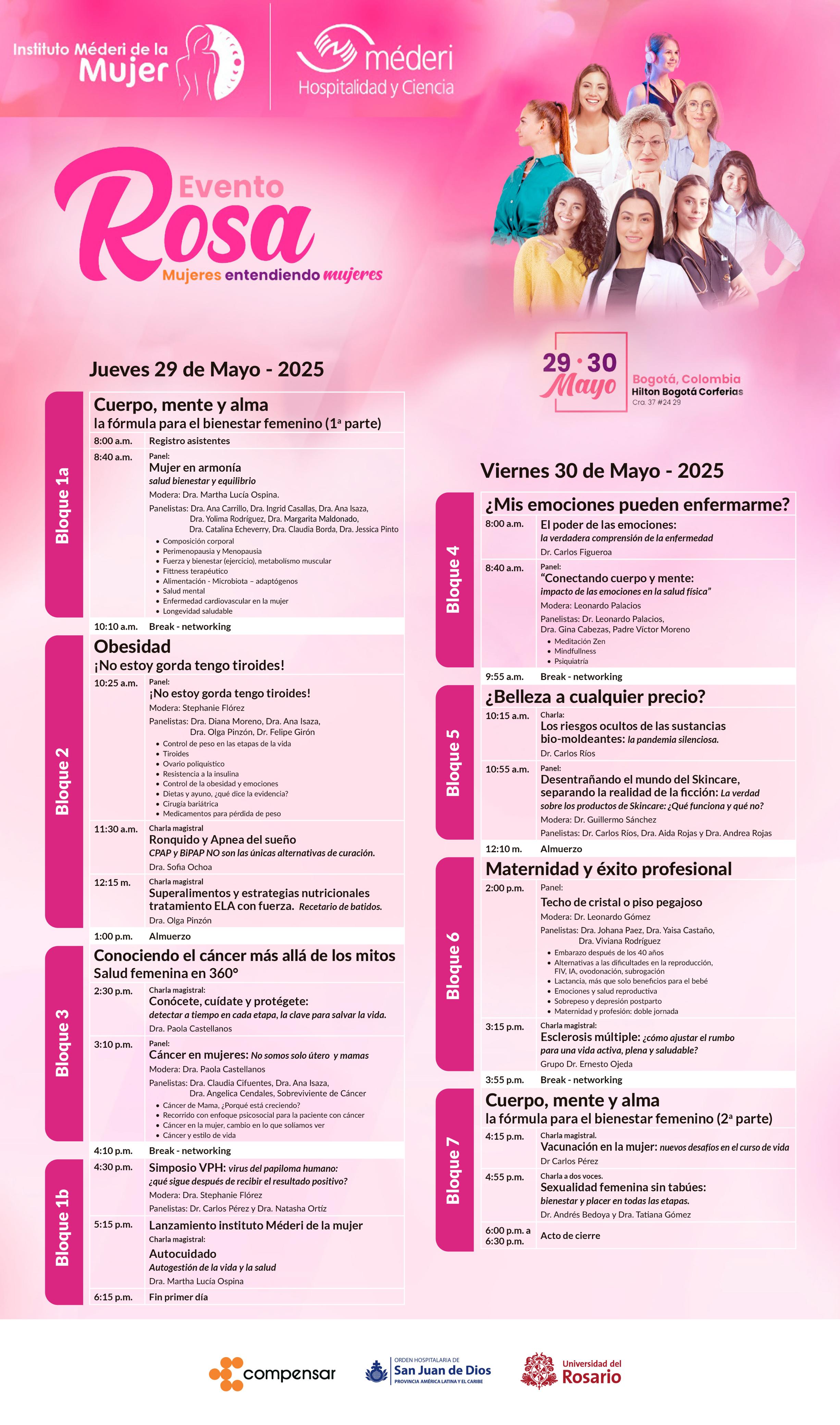 Agenda - Evento - Rosa