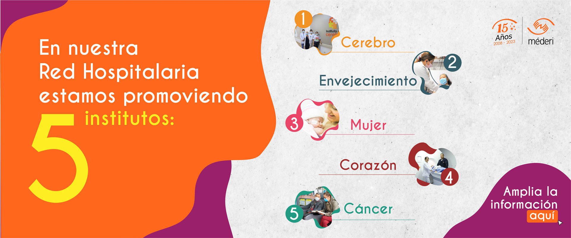 En nuestra Red Hospitalaria estamos promoviendo 5 institutos