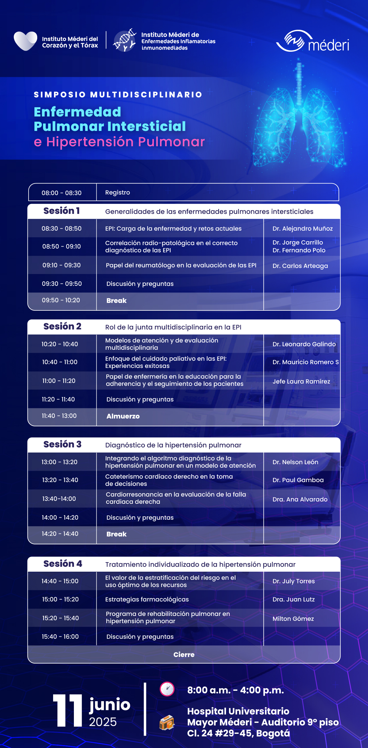 Agenda del simposio