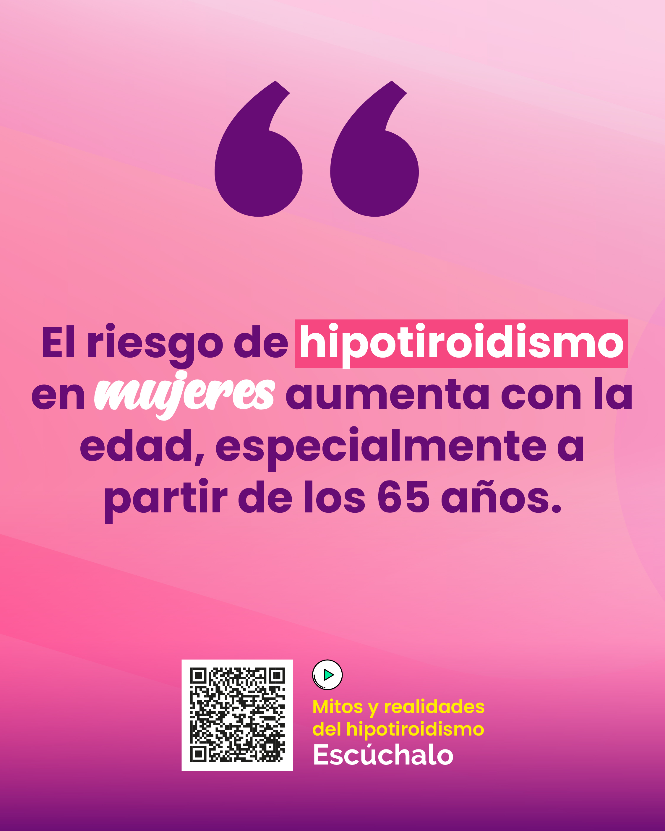 El hipotiroidismo en mujeres aumenta con la edad