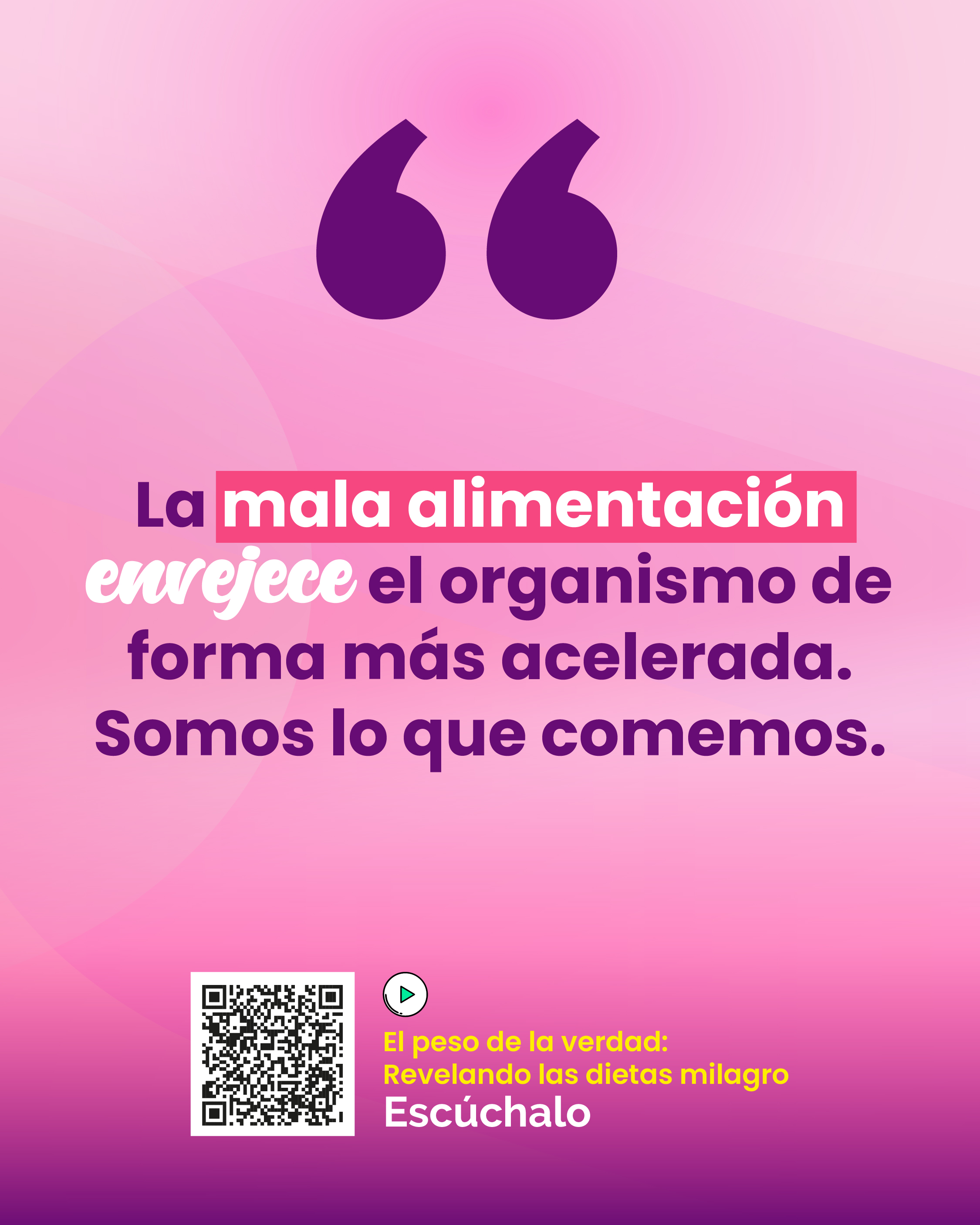 La mala alimentación envejece